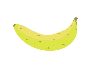 Banana, ripe fruit, color drawing, on a transparent background, for printing and design