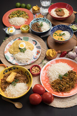 Peru traditional comfort food buffet table