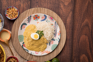 Peru traditional comfort food buffet table