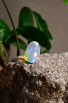 Opalite s&iacute;mil crystal on decoration 
