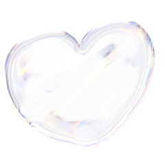 Bubble of heart. Love balloon. Heart in glass