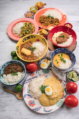 Peru traditional comfort food buffet table