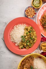 Peru traditional comfort food buffet table