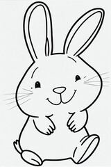 Obraz premium Ostern Ausmalbild für Kinder - Generative Ai