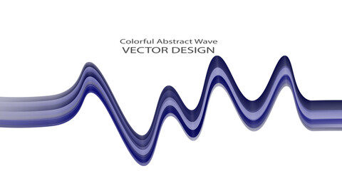 Colorful Abstract wave. gradient flowing wave lines. Futuristic technology concept. Vector illustration	