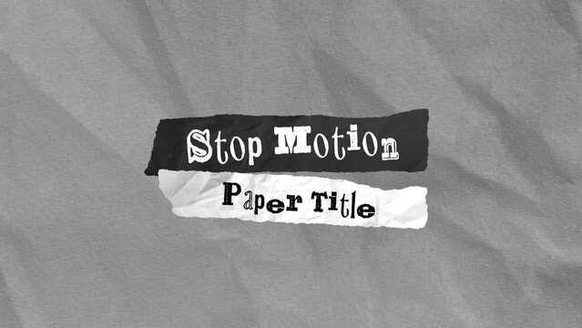 Stop Motion Paper Title