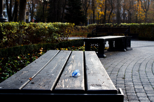 childs pacifier left behind on park bench