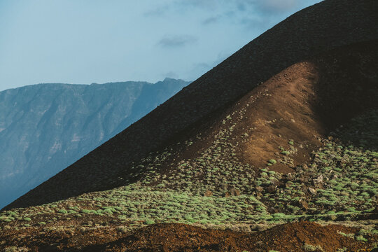 Arid Volcanic Landscape On The North Coast Of The Island Of El Hierro