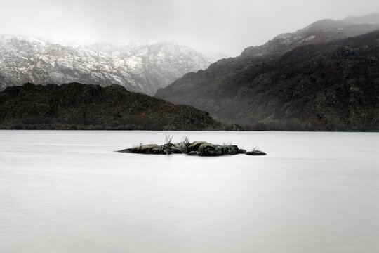 Lago de Sanabria in Parque Natural del Lago de Sanabria y Alrededores in Zamora province Spain