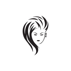 beautiful cosmetic logo design vector abstract fashion woman illustration