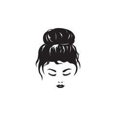 beautiful cosmetic logo design vector abstract fashion woman illustration