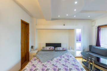 Bedroom interior in rental apartment