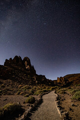 Obraz na płótnie Canvas Stargazing at Teide National Park, Tenerife, Spain.