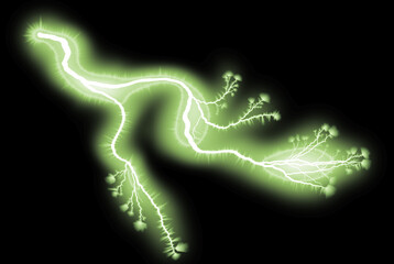 3d illustration electrical storm energy electricity power