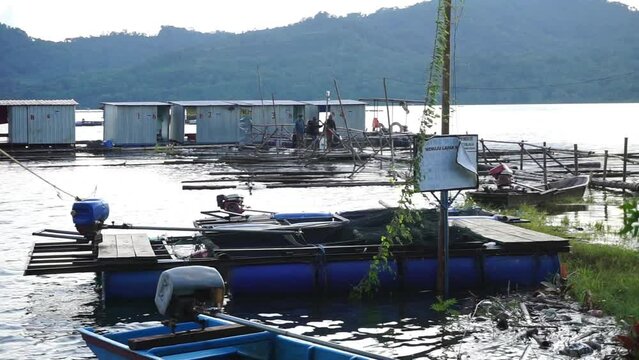 Stock footage of the cool dam at wadaslintang