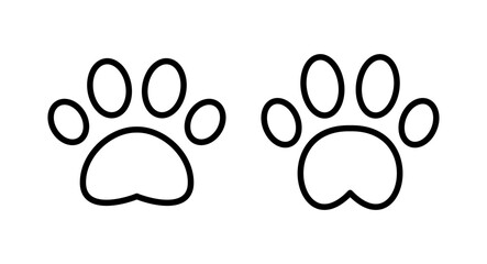 Paw icon vector illustration. paw print sign and symbol. dog or cat paw
