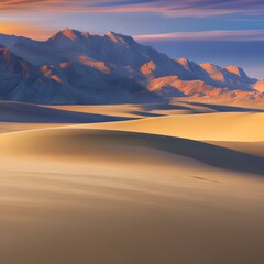 Fototapeta na wymiar A desert where the sand dunes are made of ice3, Generative AI