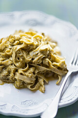 rustic italian basil pesto pasta