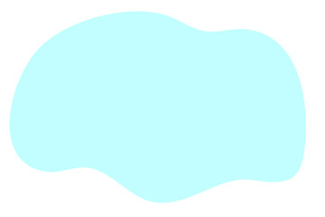 青のふにゃふにゃのフレーム　線なし　単品