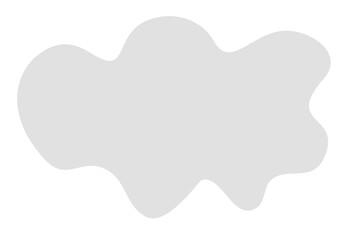 グレーのふにゃふにゃのフレーム　線なし　単品