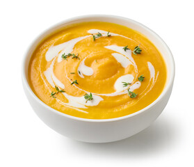 bowl of vegetable cream soup