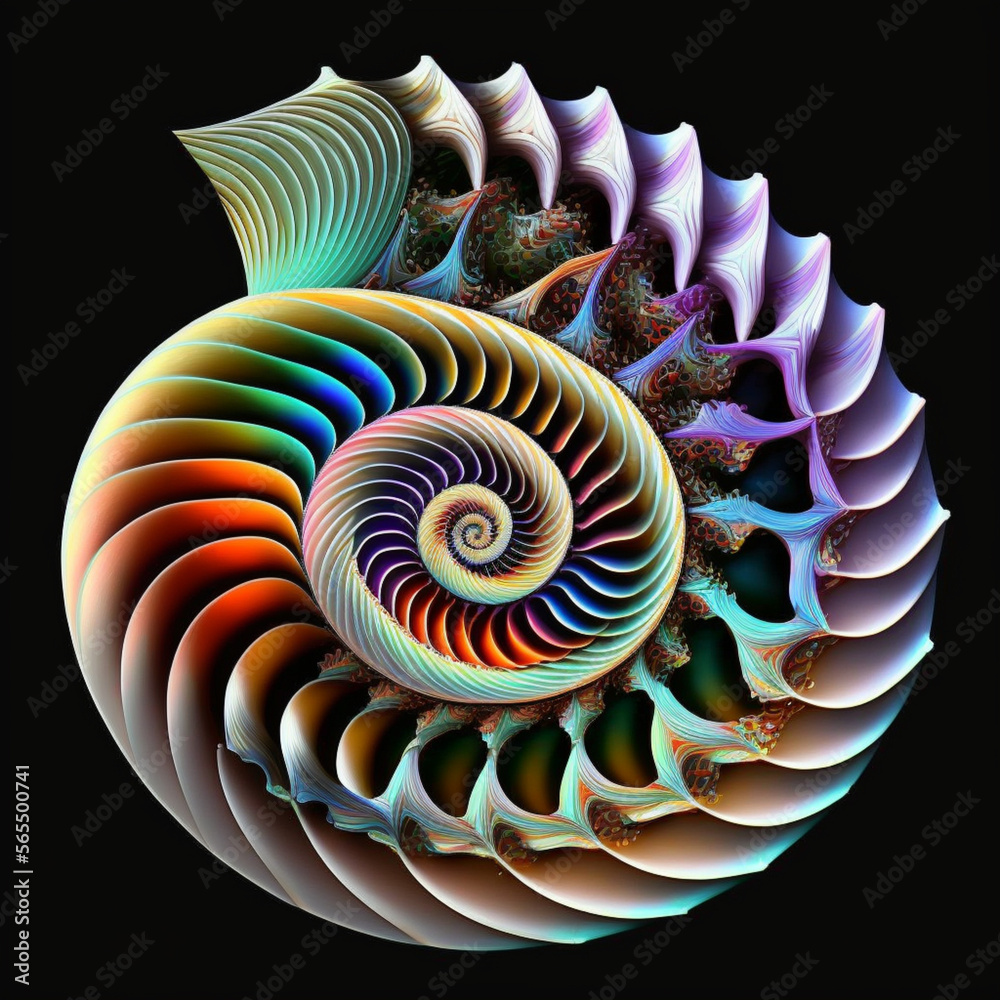 Canvas Prints nautilus spiral shell