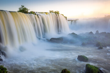 Iguacu falls on Argentina Side from southern Brazil side, South America