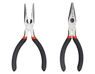Needle nose pliers. Wire cutter or flush nippers. Universal long nose pliers for electric wire....