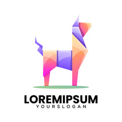 colorful lama gradient logo design