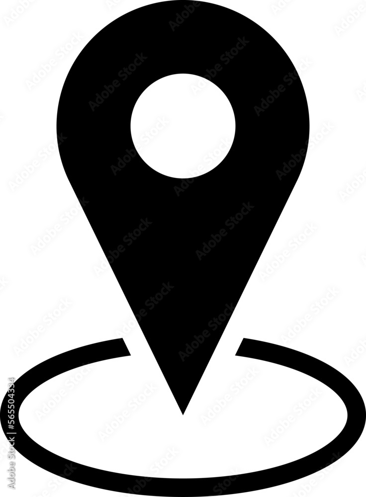 Poster map hotspot location pointer pin sign symbol icon. vector image.