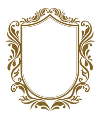 表彰状、オリエント柄、アラベスク柄、ダマスク柄の飾り罫ビンテージのフレーム、エンブレム