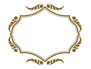 表彰状、オリエント柄、アラベスク柄、ダマスク柄の飾り罫ビンテージのフレーム、エンブレム