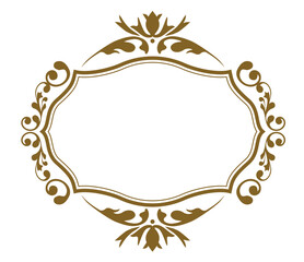 表彰状、オリエント柄、アラベスク柄、ダマスク柄の飾り罫ビンテージのフレーム、エンブレム