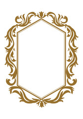表彰状、オリエント柄、アラベスク柄、ダマスク柄の飾り罫ビンテージのフレーム、エンブレム