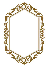 表彰状、オリエント柄、アラベスク柄、ダマスク柄の飾り罫ビンテージのフレーム、エンブレム