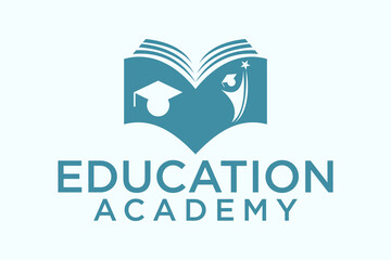 Student book vector logo design. Suitable for business, web, art, education and student symbol