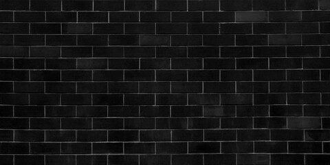 Fototapeta na wymiar Black tone brick wall background