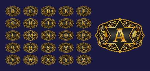 Western Style Cowboy Belt Buckle Sheriff badge Monogram Master Collection