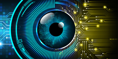 eye cyber circuit future technology concept background