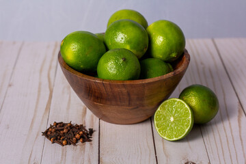 Green Lemon in a Bowl