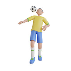 Football Player 3D Illustration 