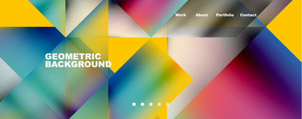 Dynamic lines, triangles, rectangles geometric abstract background. Vector Illustration For Wallpaper, Banner, Background, Card, Book Illustration, landing page