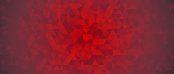 Low poly background dark red color. Red background texture. Vector illustration