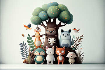 Fototapeta premium Wallpaper_for_baby_white_background