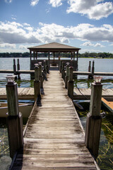 wooden bridge over the sea