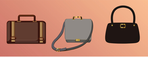 Bag, Handbag, Fashion bag vector 