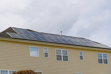 installed solar panels on the roof