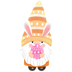 Gnome easter egg character cartoon cute clipart.