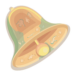 rusty bell vector illustration