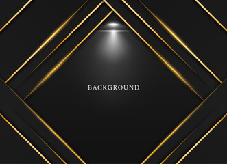 Black and gold glowing lights background